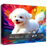 Weißer Welpe Joy Puzzle 1000 Stücke